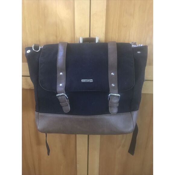 Little Unicorn Marindale Backpack Large Black Brown Remove Adjust Shoulder Strap - Picture 2 of 12